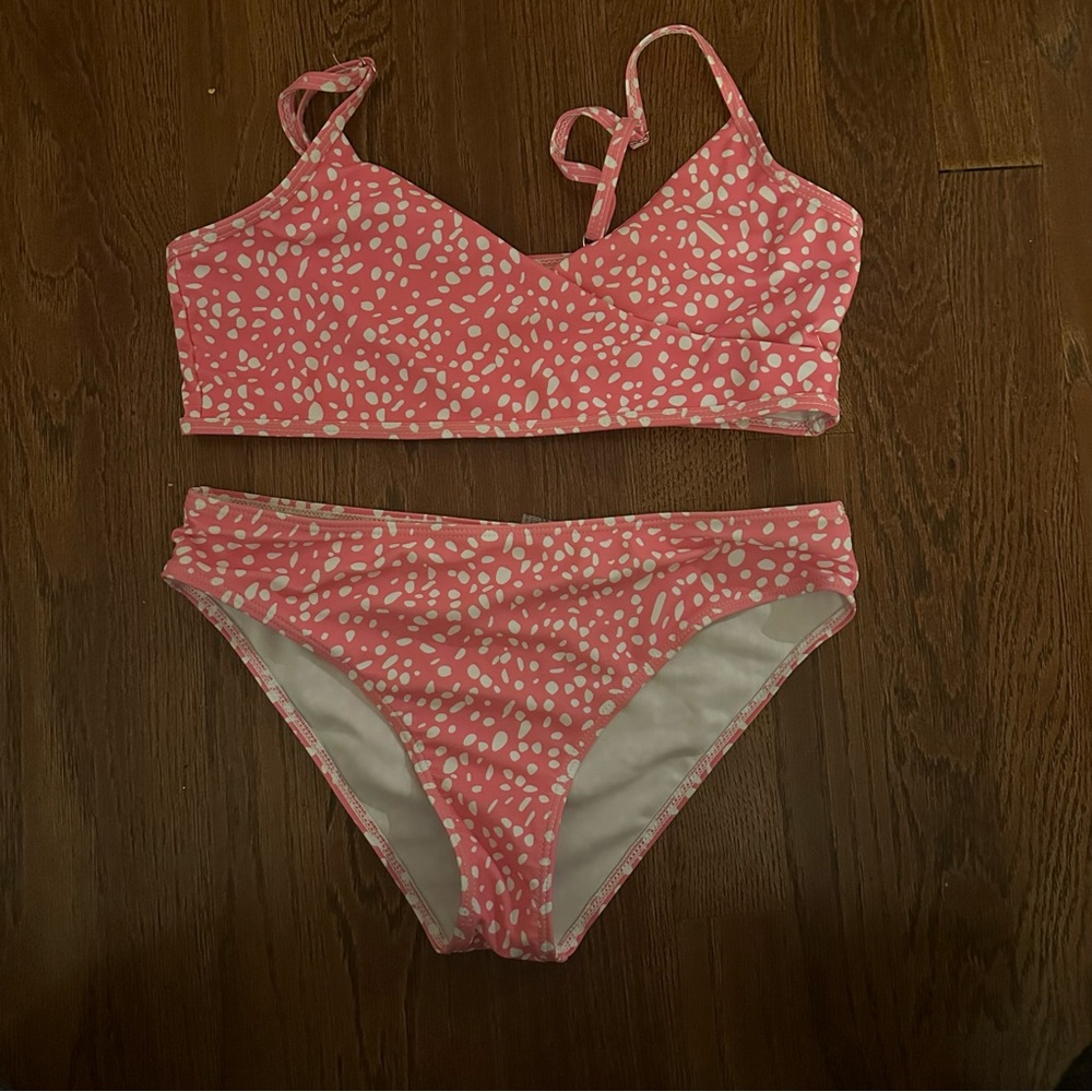 Pink Speckled Two-Piece Bikini Set